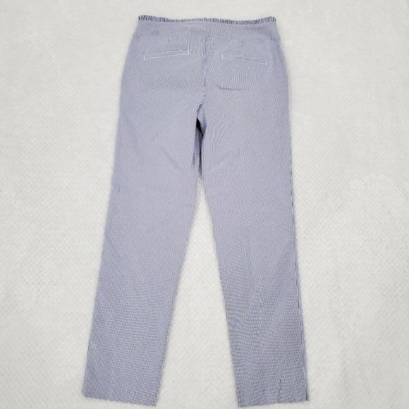 Lord &Taylor Striped White-Blue Pants Size 4 - Picture 5 of 10